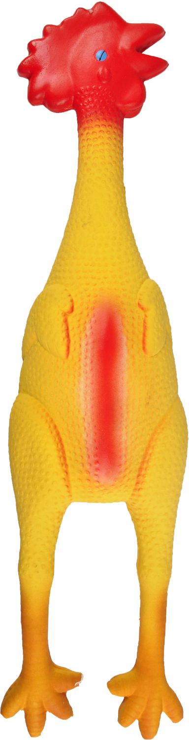 Speelgoed Gallina Kip Geel – Latex hondenspeeltje met squeaker