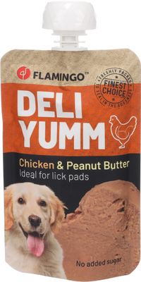 Snack Deli Yumm Pasta met Kip &amp; Pindakaas – Vloeibare hondensnack 90 g