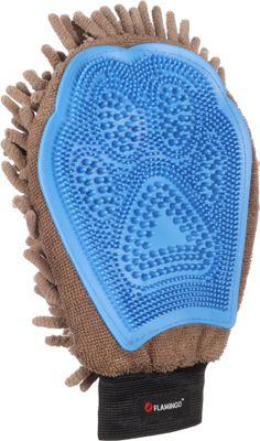 Massage- &amp; Verzorgingshandschoen Flava – Taupe/Blauw