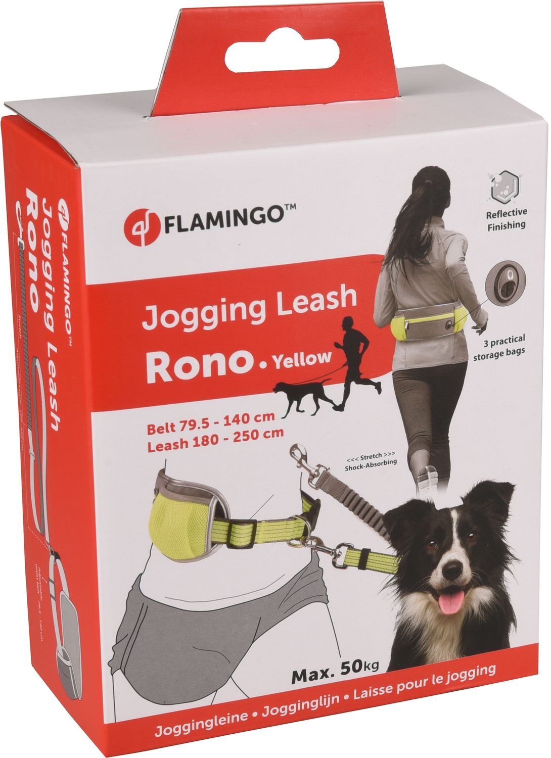 Jogginglijn met Heupriem Rono Fluo Geel
