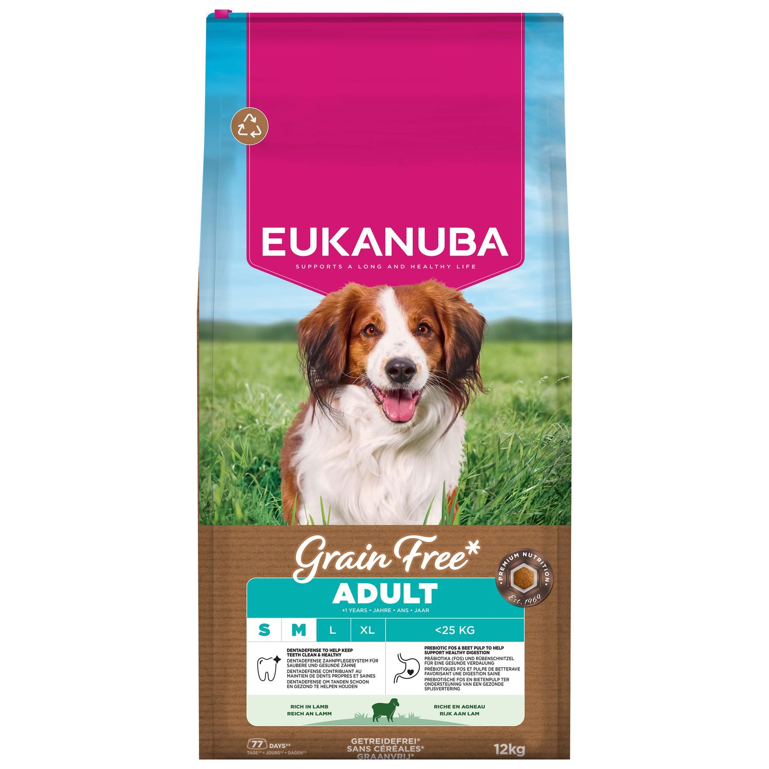 EUKANUBA Grain Free Lamb Adult S/M Breed 12 kg