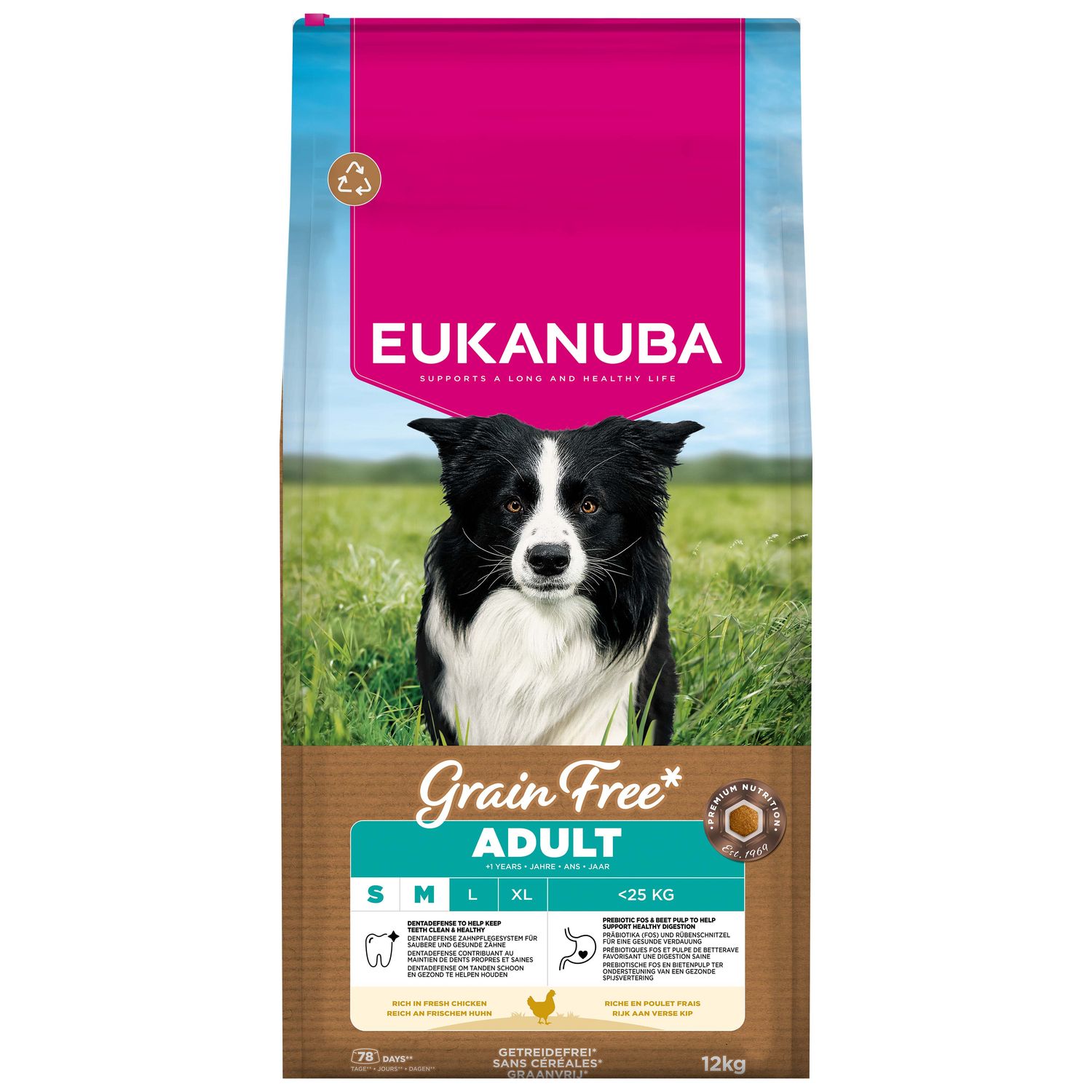EUKANUBA Grain Free Chicken Adult S/M Breed 12 kg