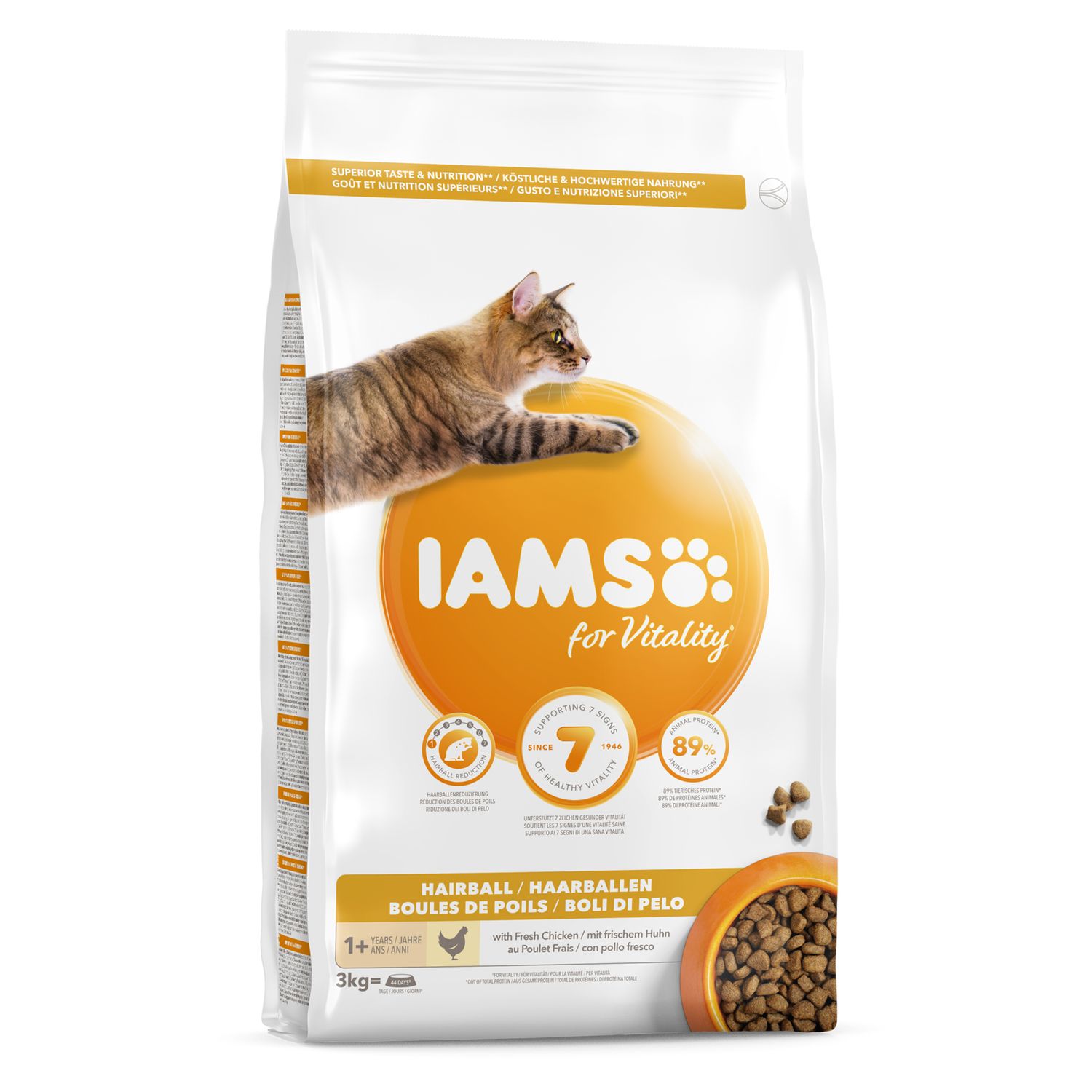 IAMS for Vitality Adult Cat Hairball Chicken