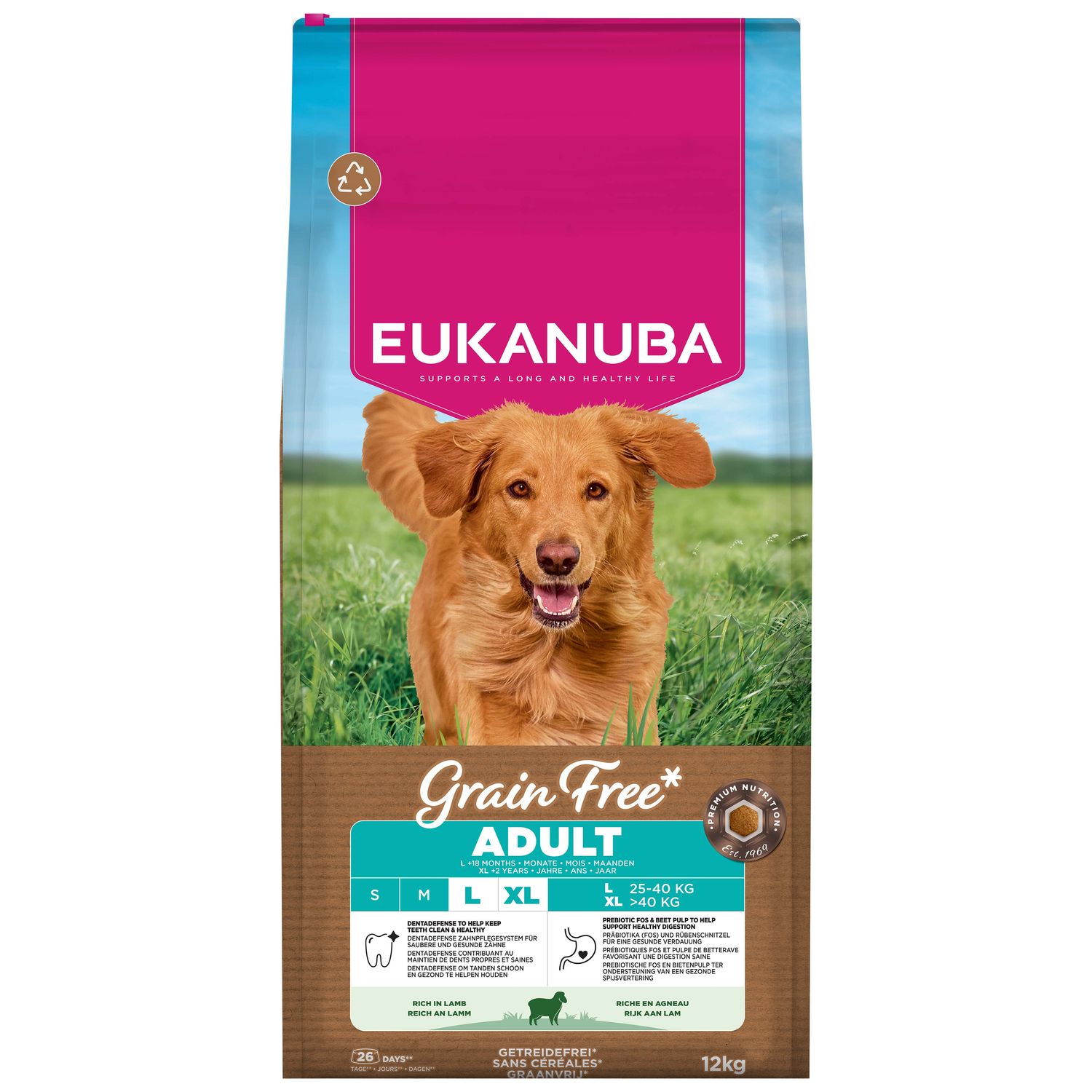 EUKANUBA Grain Free Lamb Adult Large Breed 12 kg