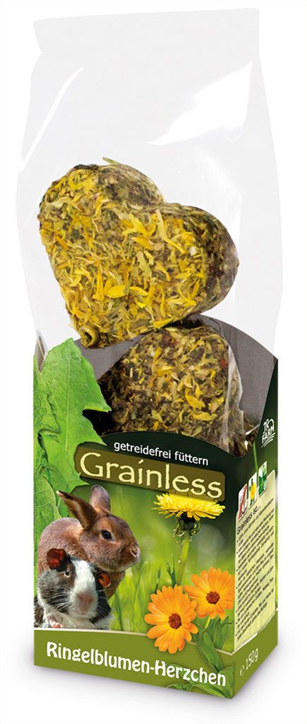 JR FARM Goudsbloem Hartjes 105g – Graanvrije Snack voor Knaagdieren