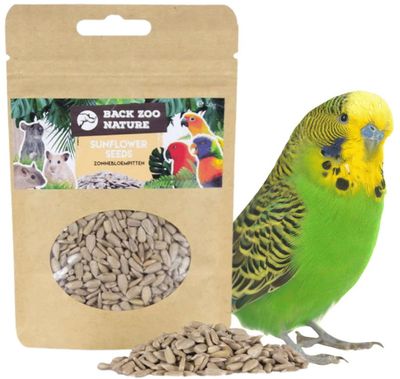 Back Zoo Nature Gepelde Zonnebloempitten 40g – Premium Zaden voor Vogels &amp; Knaagdieren