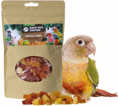 Back Zoo Nature Papaya Blokjes 50 g – Natuurlijke Fruithap voor Vogels en Knaagdieren