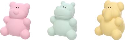 Effo Latex Hondenspeelgoed – Beer, Nijlpaard &amp; Olifant met Squeaker