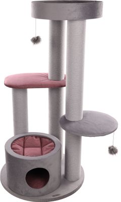 Krabpaal Tarra Grijs 151,5 cm – Krab- &amp; Klimpaal met Hangmat