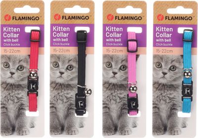 Kitten Halsband Libero – Elastisch Nylon met Kattenbelletje | Meerdere Kleuren