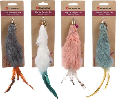 Kattenspeeltje Rixt Kwast voor Hengel – Pluche met Veren en Kattenbel