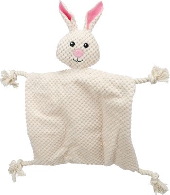 Speelgoed Akra Knuffeldoek Konijn met Touw Wit