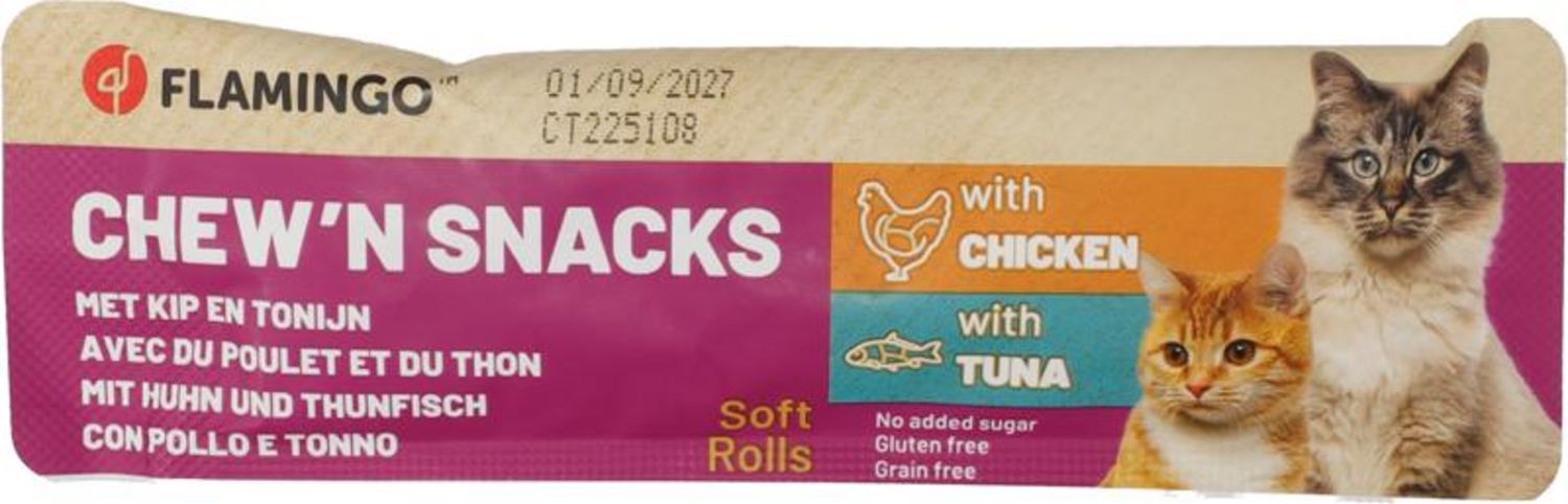 Chew'n Snack Rondjes met Kip &amp; Tonijn 10 g