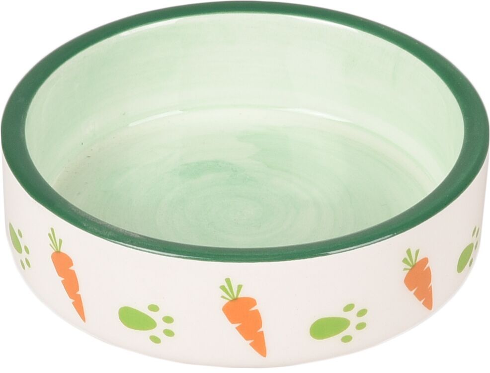 Eet- en drinkpot Iggy Rond Wit &amp; Groen 100 ml