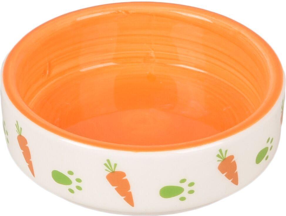 Eet- en drinkpot Iggy Rond Wit &amp; Oranje 100 ml