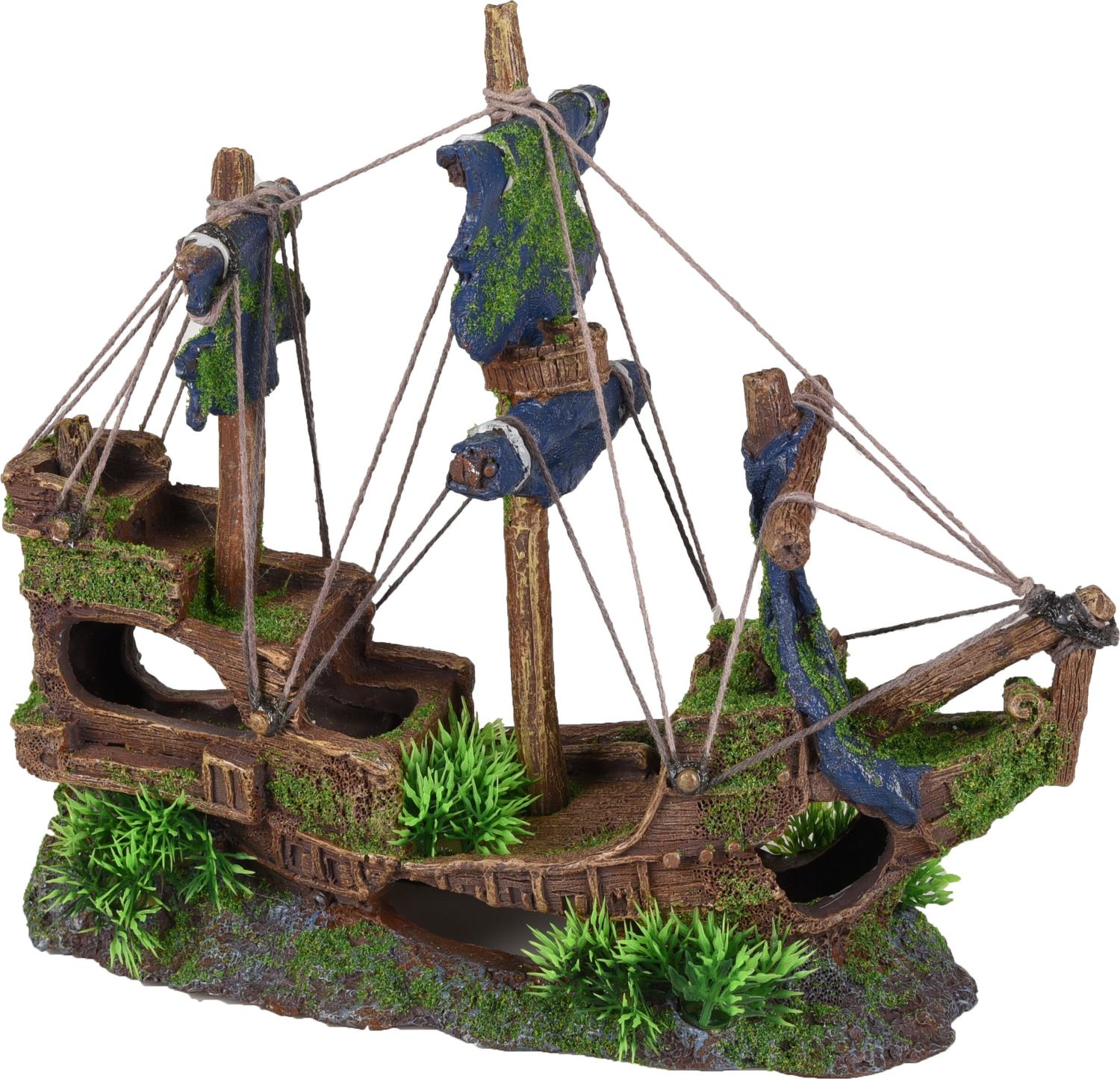 Aquariumdecoratie Moza Groen Scheepswrak
