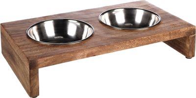 Kato Duo Dinner Eet- en Drinkpot met Houten Staander 2 × 350 ml