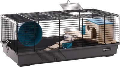Hamsterkooi Jang Zwart Grijs 58 x 31,5 x 22,5 cm