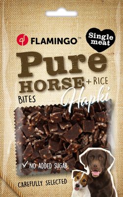 Flamingo Hapki Pure Stukjes met Paard en Rijst 85 g