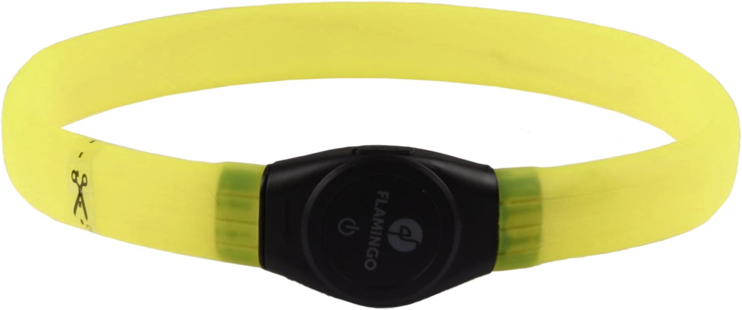 Flamingo Ilona Visio LED Halsband Geel 35-64 cm