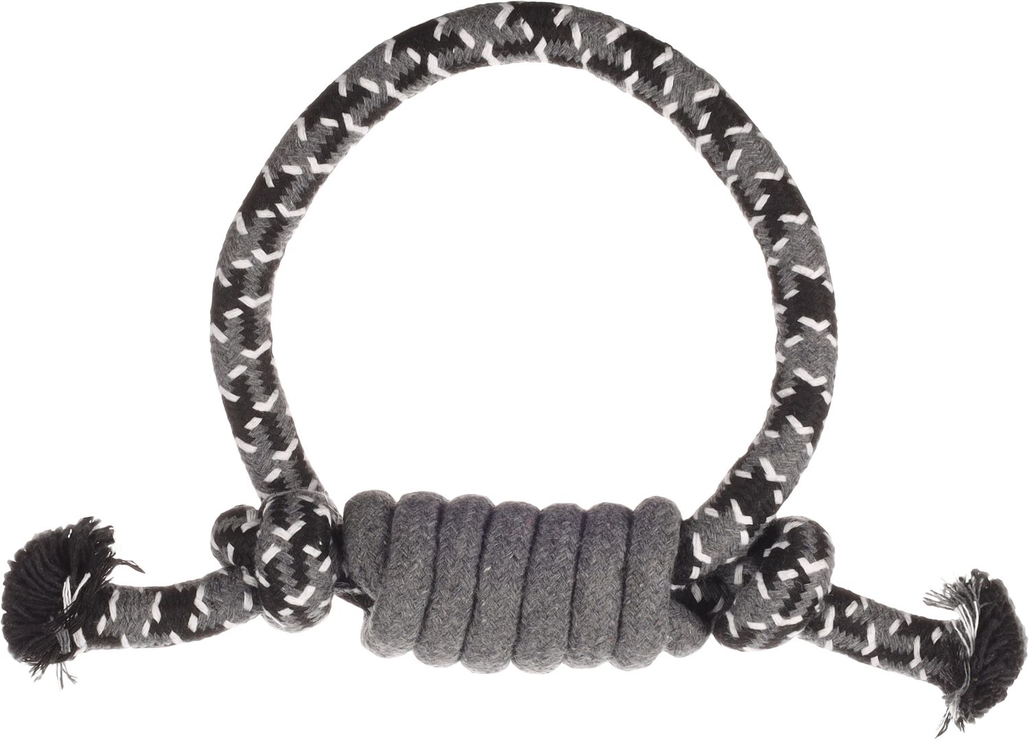 Flamingo Revi Hondenspeelgoed Ring &amp; Touw Twist Grijs 23 cm
