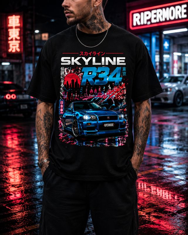 Camiseta Skyline R34 – Edición JDM