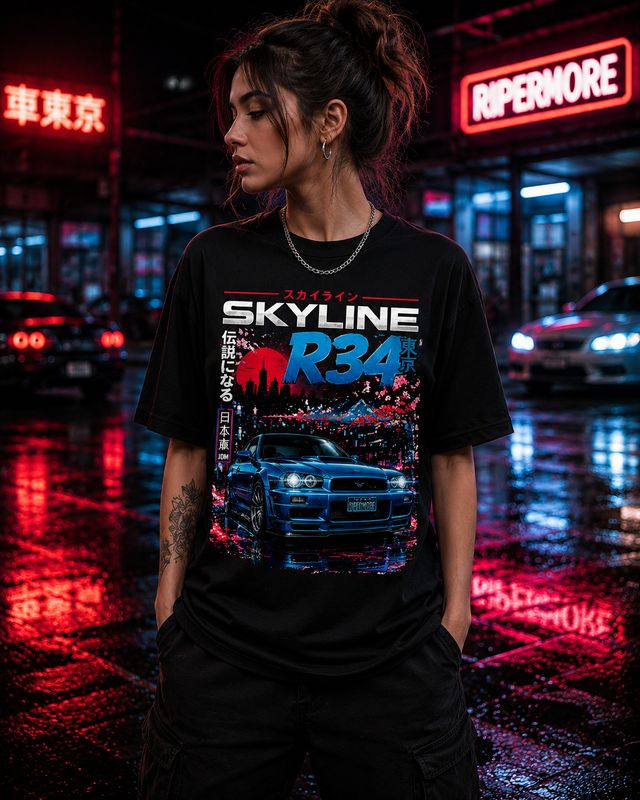 Camiseta Skyline R34 – Edición JDM