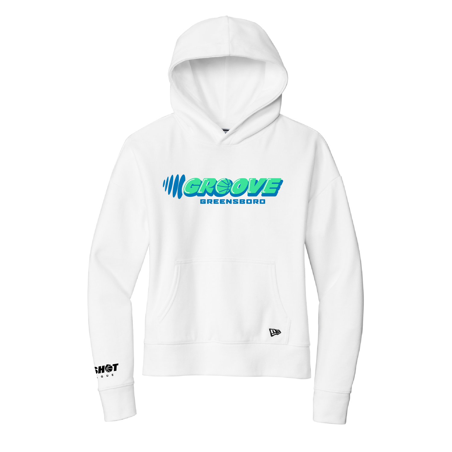 New Era Women's Lockup Hoodie White