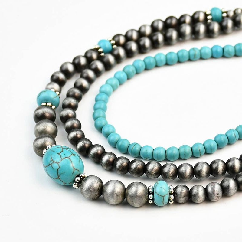 Three Layered Necklace: Blue