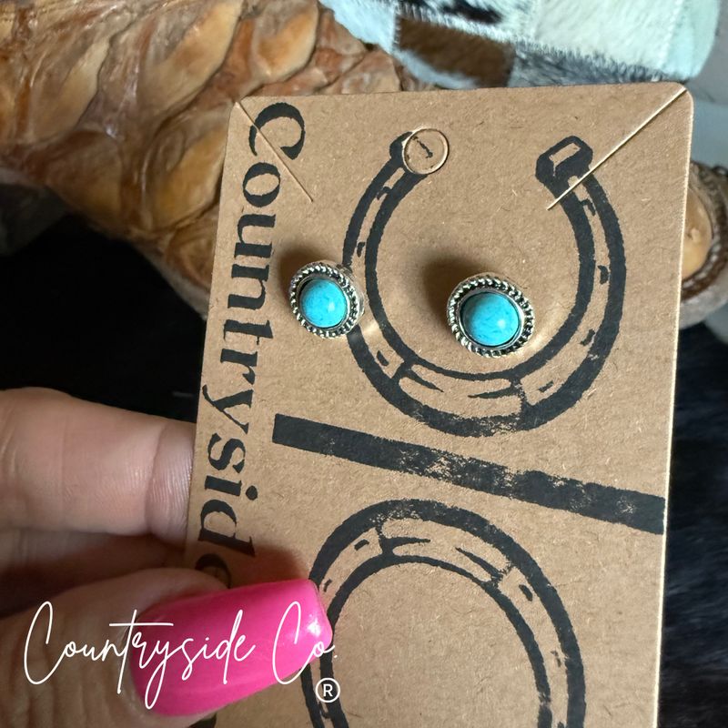 Turquoise Pearl Earrings