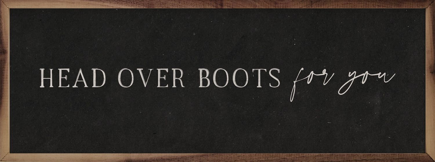 Head Over Boots For You Black: 12x4