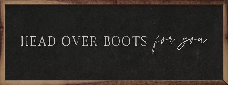Head Over Boots For You Black: 12x4