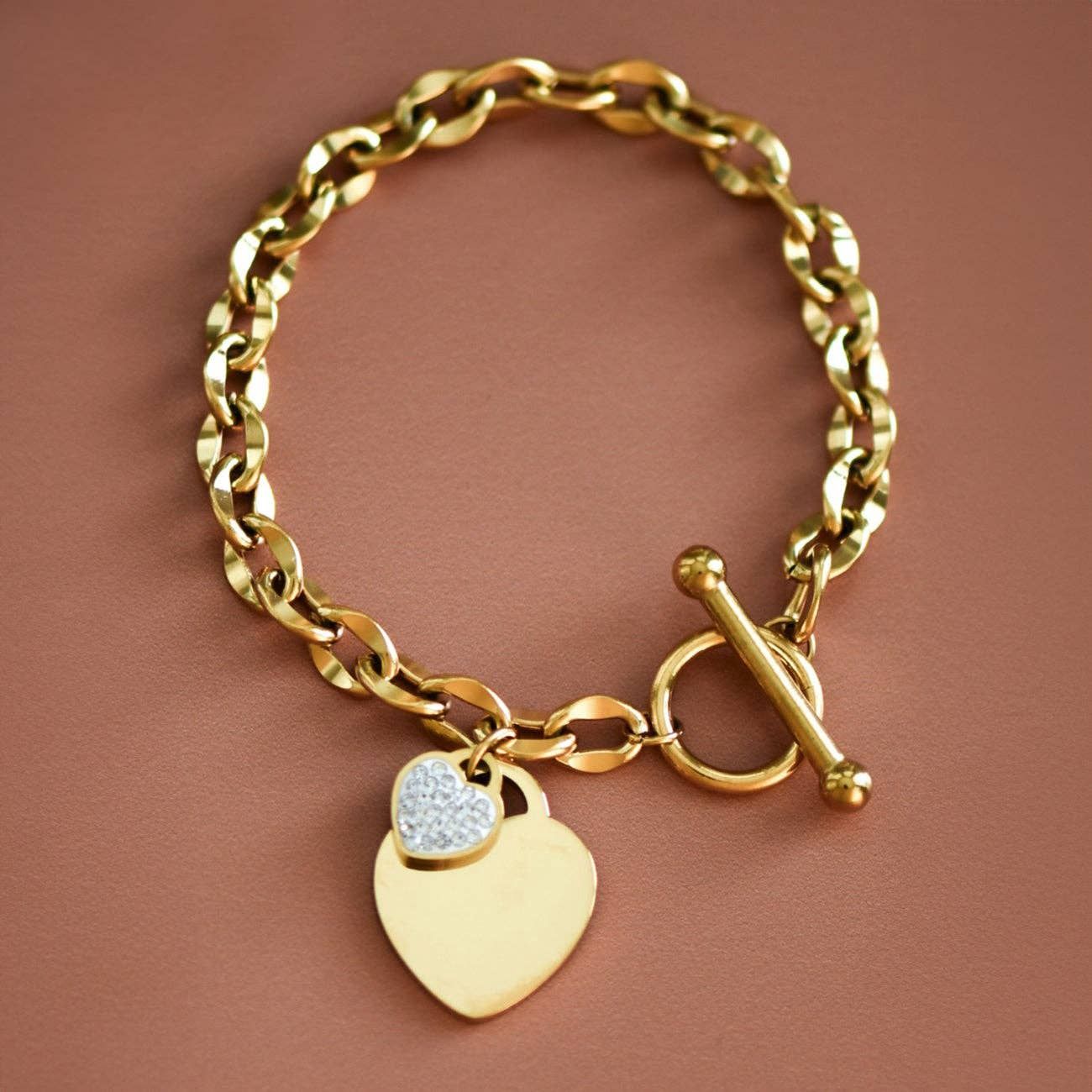 18K Gold Plated Waterproof Stainless Steel Chain Bracelet - 7431: S0OX3T7431