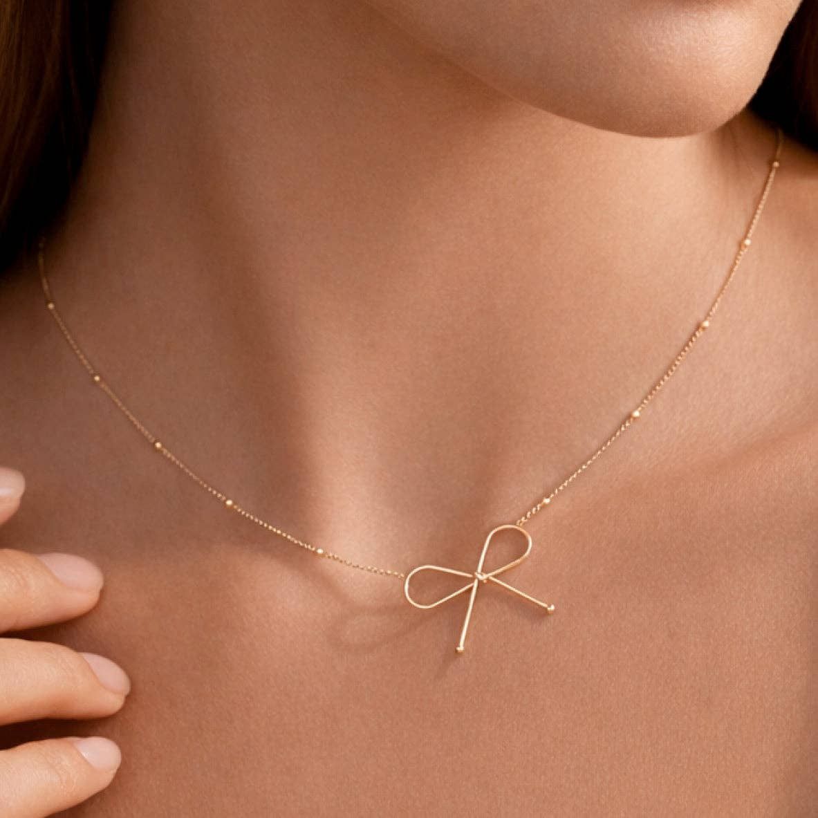 18K Gold Plated Waterproof Stainless Steel Chain Necklace - 7649: S0OX3T7649