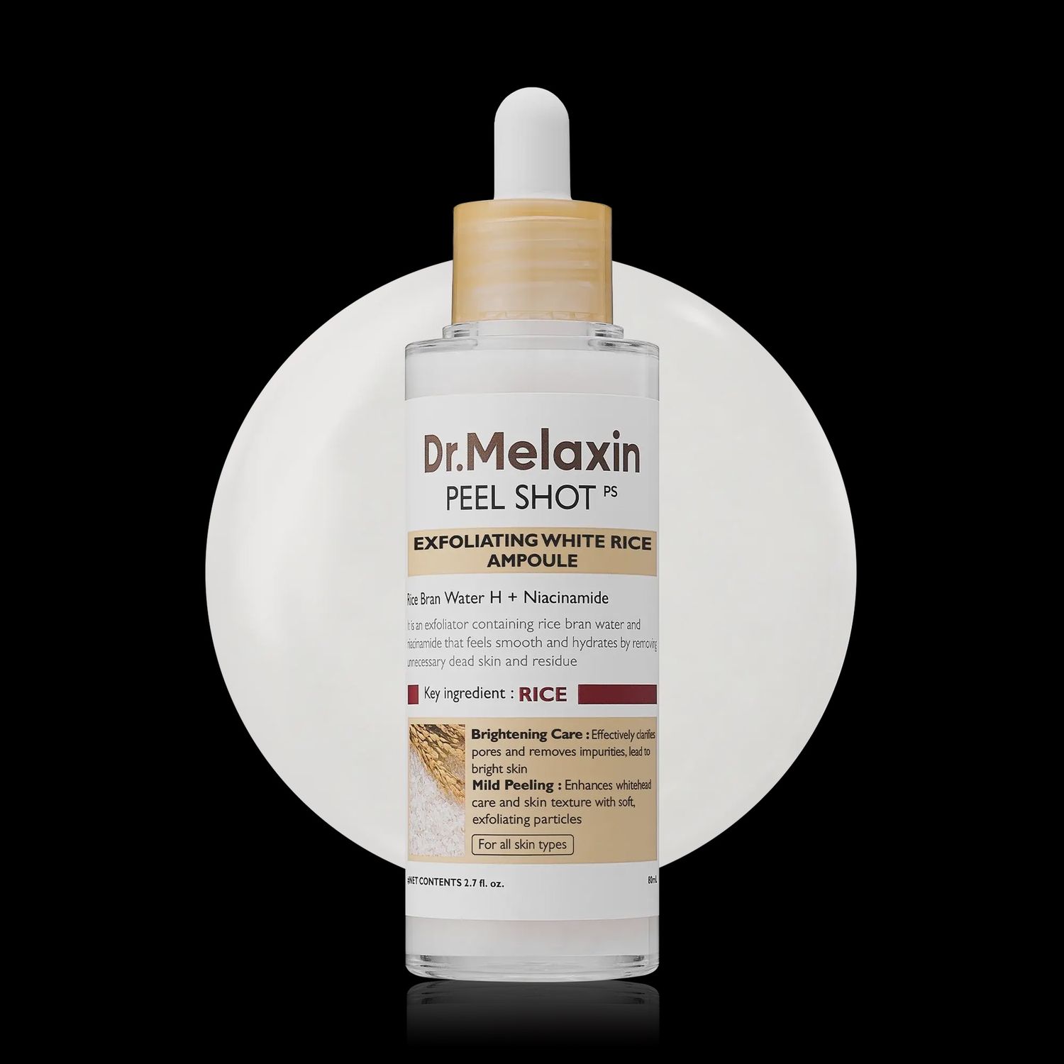 [Dr.Melaxin] Peel Shot Glow White Rice Ampoule, 80ml