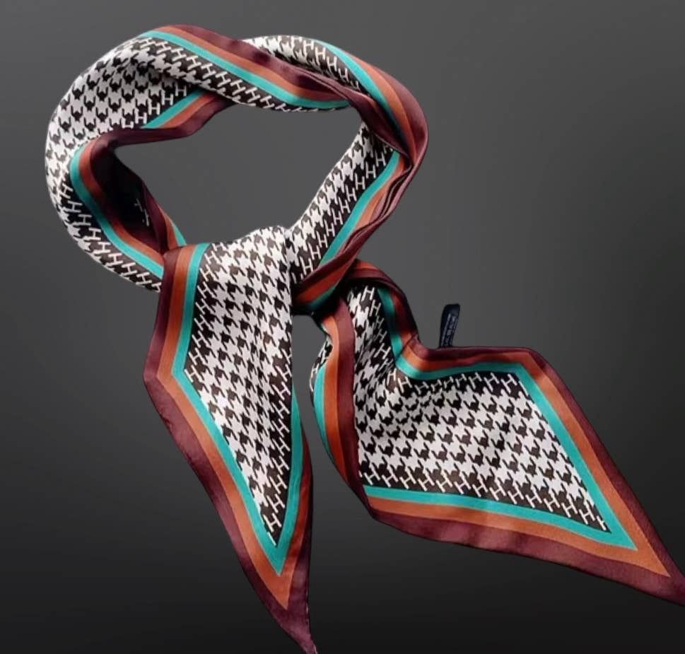 Arizona Western Houndstooth Twilly Scarf