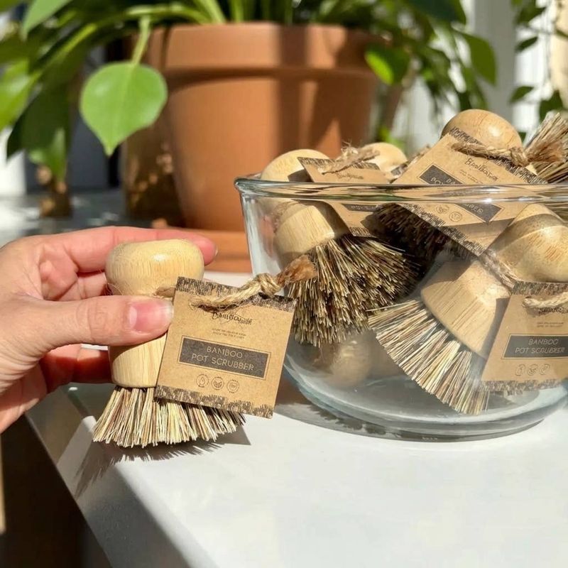 Bamboo Pot Scrubber | Kitchen | Summer Bestseller