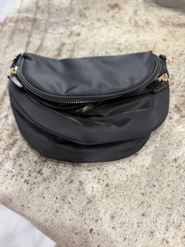 Black Crescent Crossbody Bum Bag