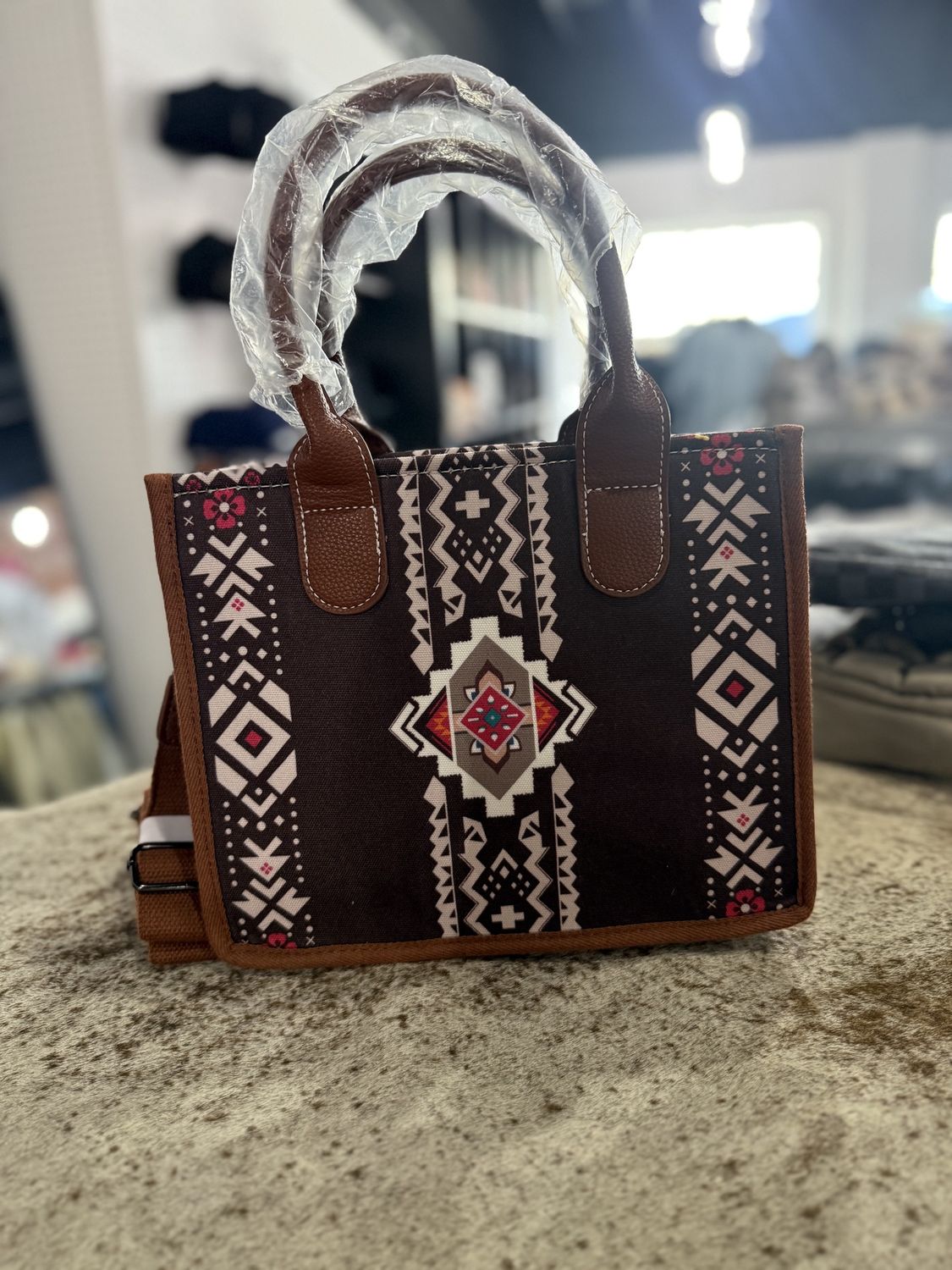 Southwestern Aztec Fringe Tote