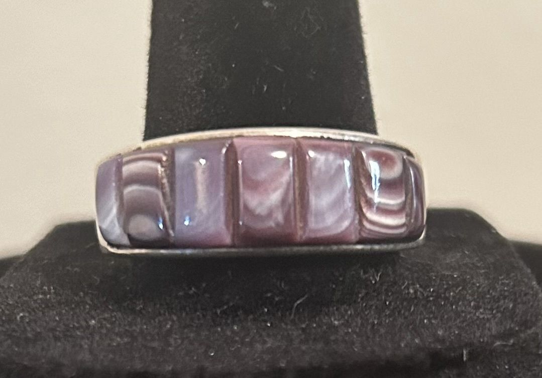 Native Inlay Wampum Band.