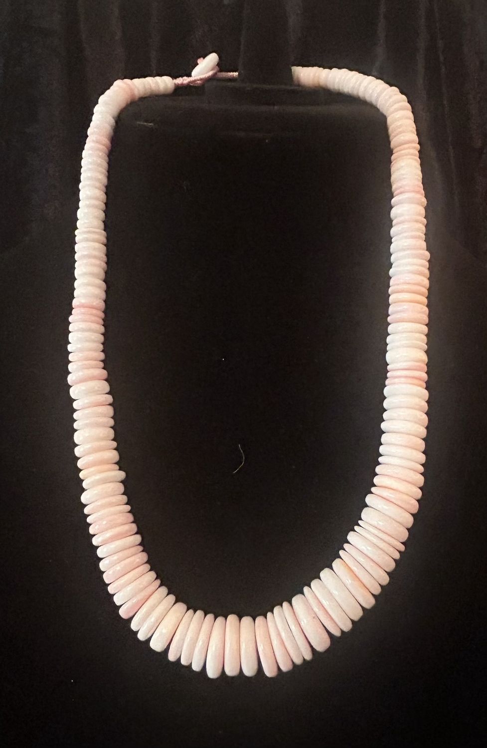19” Pink Conch, graduated beads