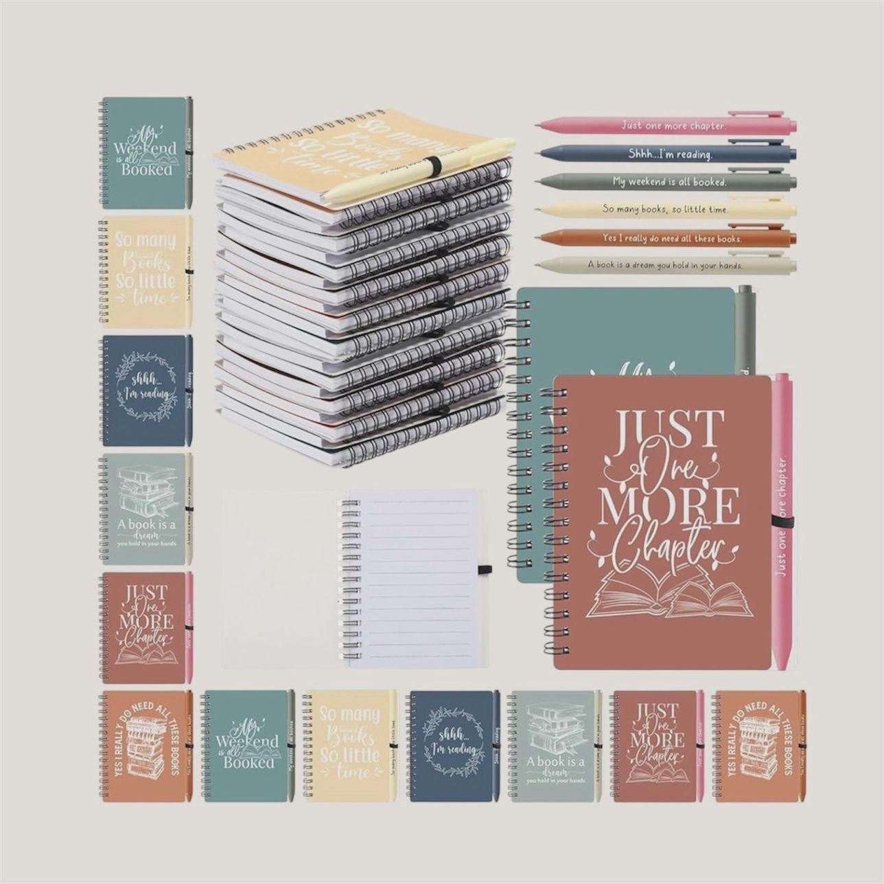 Book Theme Notebook and Pen Sets