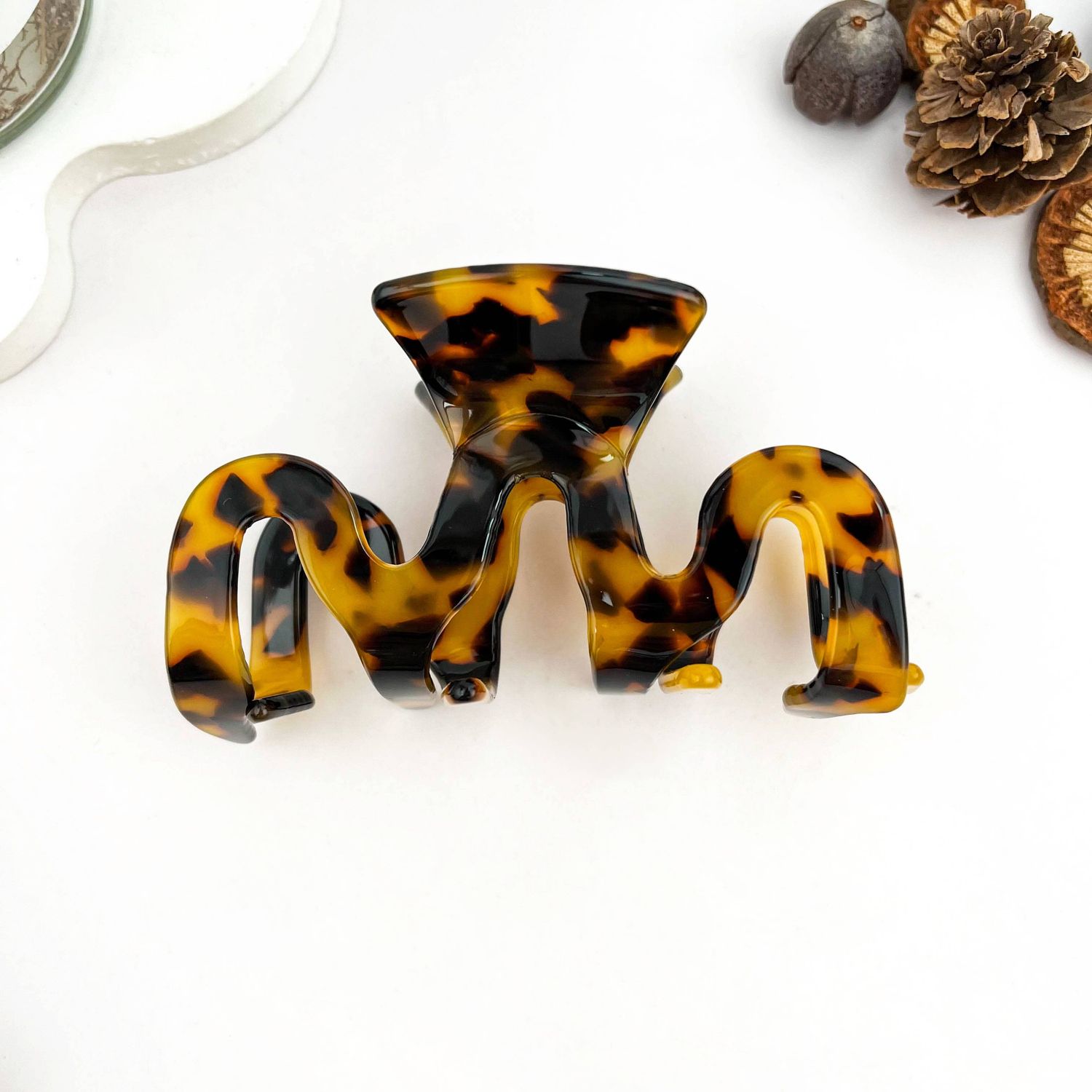 Leopard Print Fashion Geometric Hair Claw Clip
