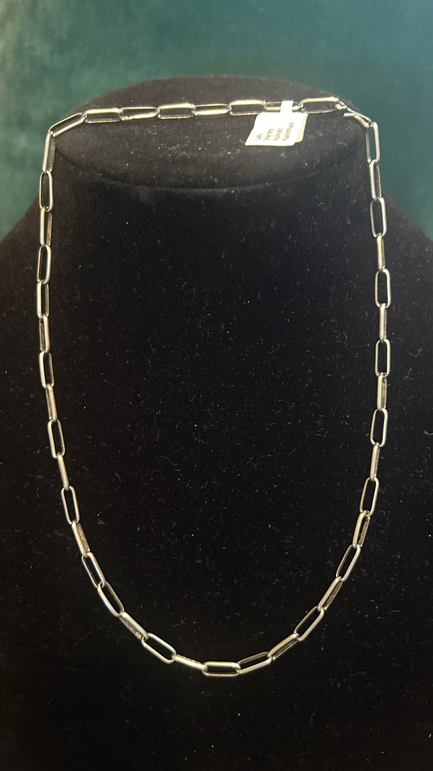 Navajo Sterling  18” paper clip chain