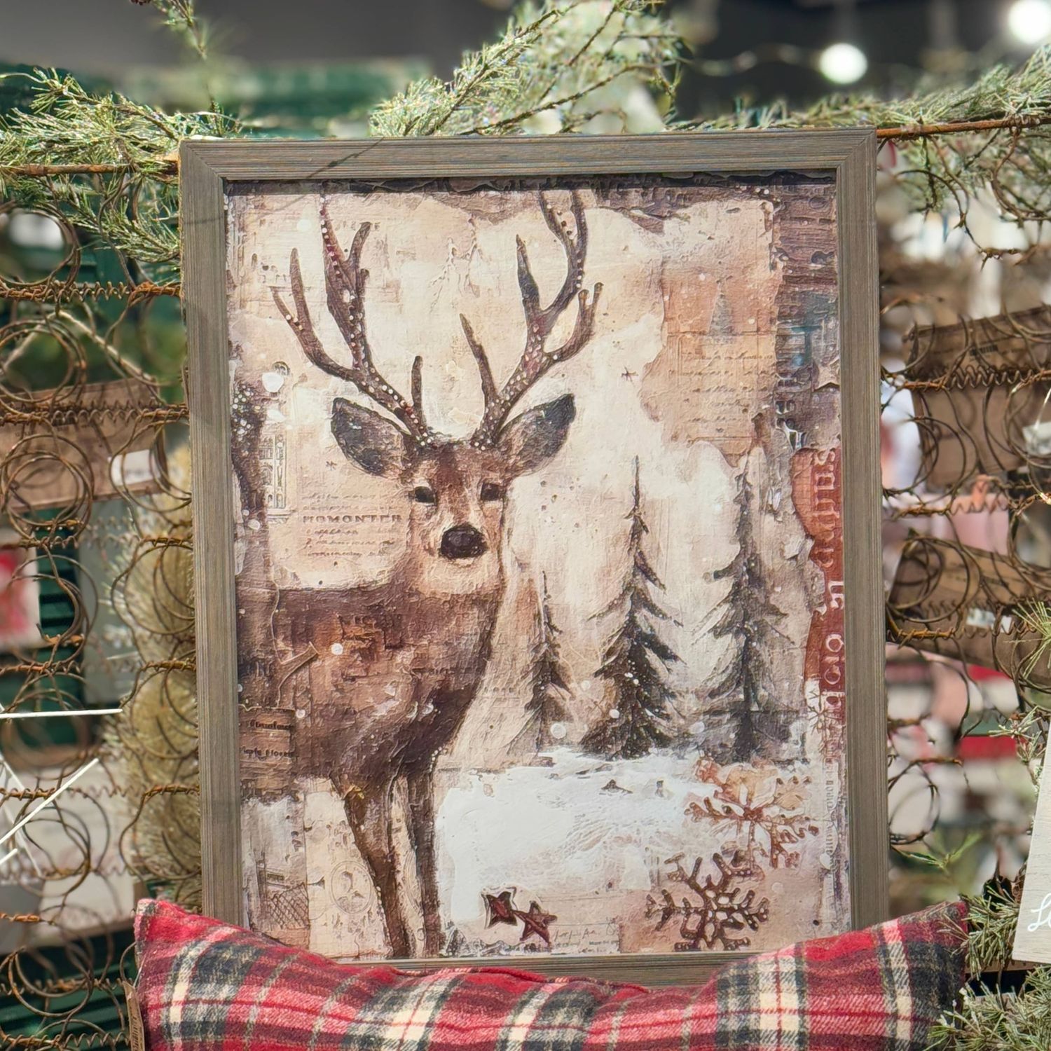 FR-4024 - Buck &amp; Trees Collage Christmas Frame