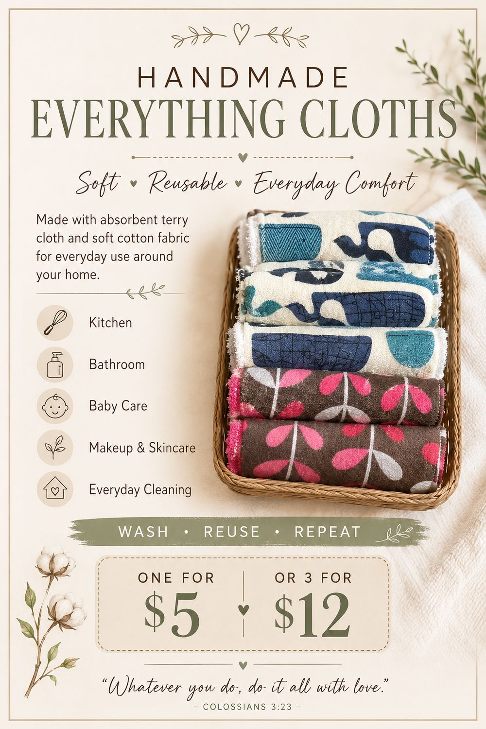 Everything Cloth, Cotton and Terry
