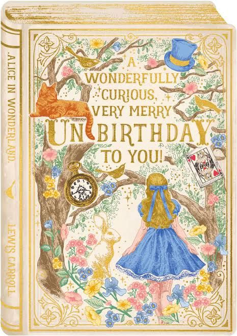 Alice Wonderland Un Birthday Card - Fairy Tale Storybook