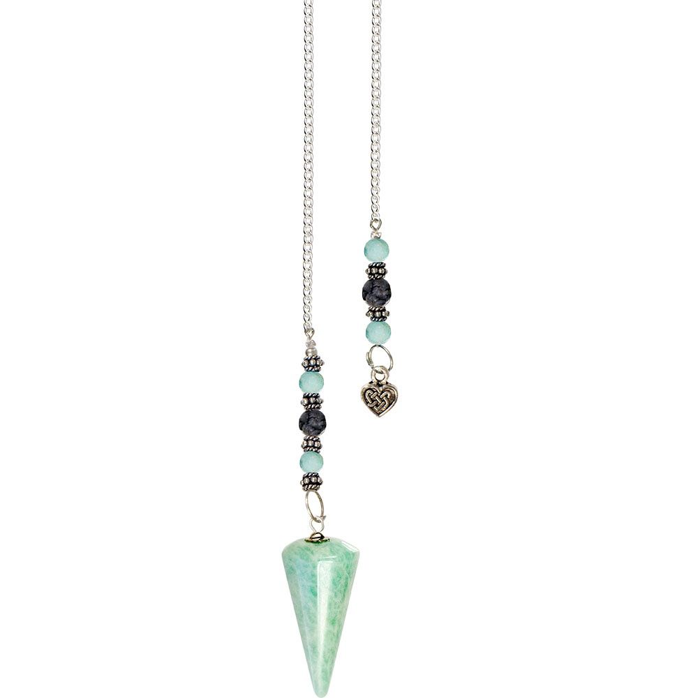 Amazonite-Heart Pendulum