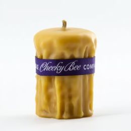 #1 Signature Drip Pillar Candle – Gold