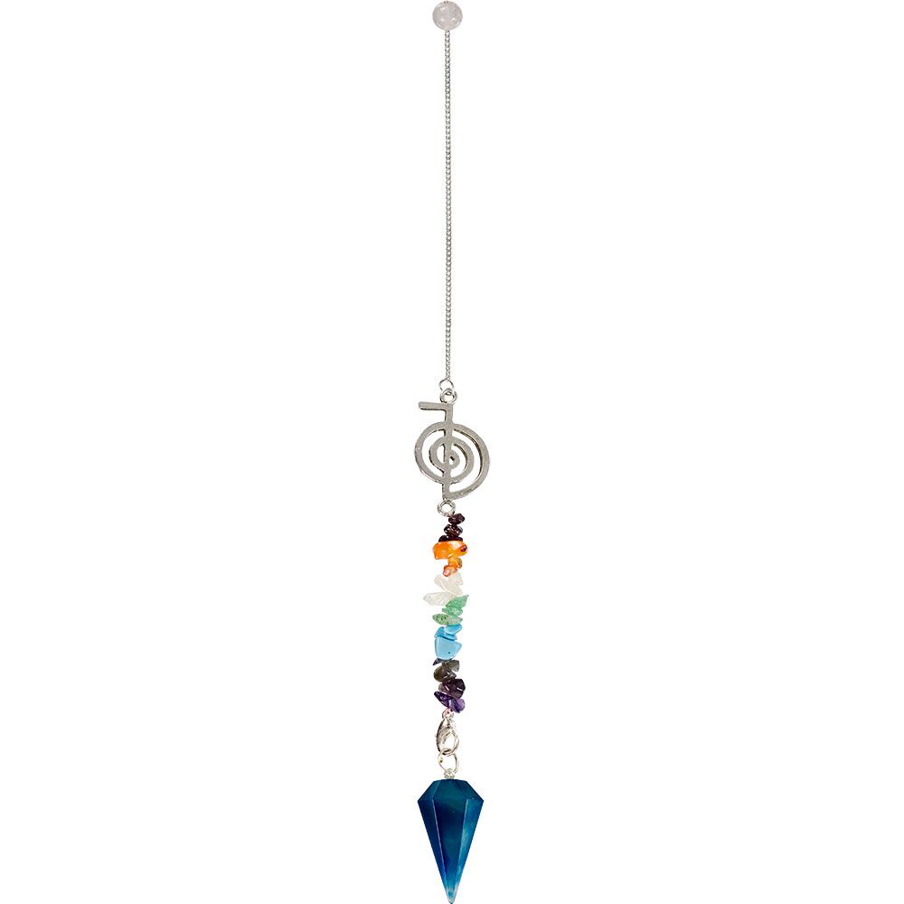 Blue Onyx - Chakra with Reiki Symbol - K-61045